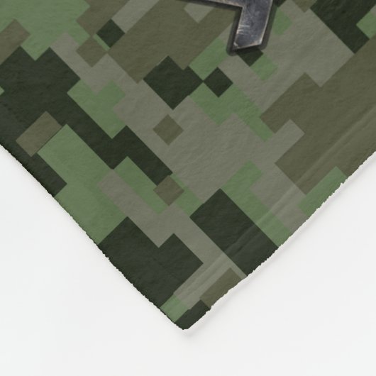 Aanduiding van Aquarius op olijfgroene digitale ca Fleece Deken (Hoek)