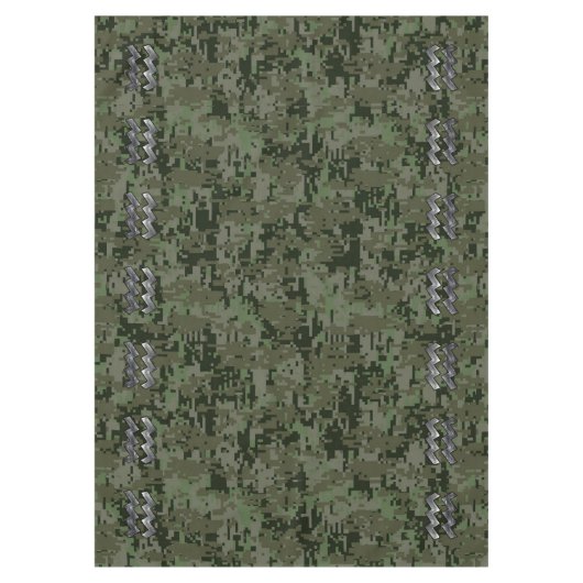 Aanduiding van Aquarius op olijfgroene digitale ca Tafelkleed (Voorkant)