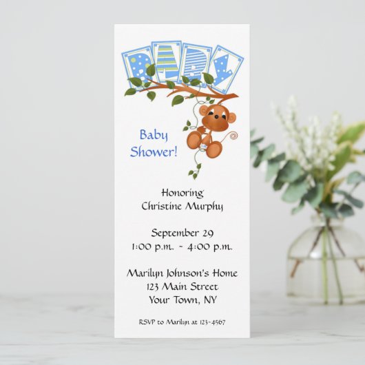 Aanduiding van Baby shower Kaart (Staand voorkant)