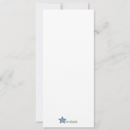 Aanduiding van Baby shower Kaart (Achterkant)