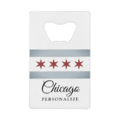  aanduiding van de vlag van Chicago Creditkaart Flessenopener (Voorkant)