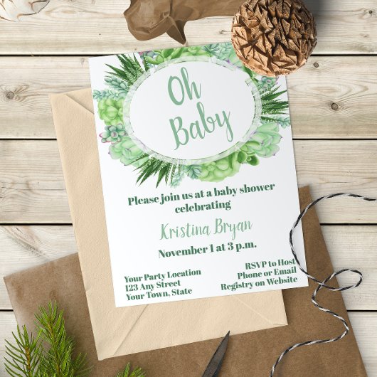 Aanduiding van het Baby shower Kaart