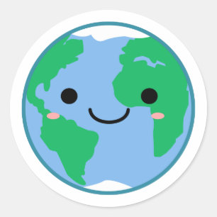 Aanduiding van klimaatverandering op aarde ronde sticker