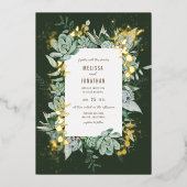 Aanduiding van Succulent Garden Folie Folie Uitnodiging (Voorkant)