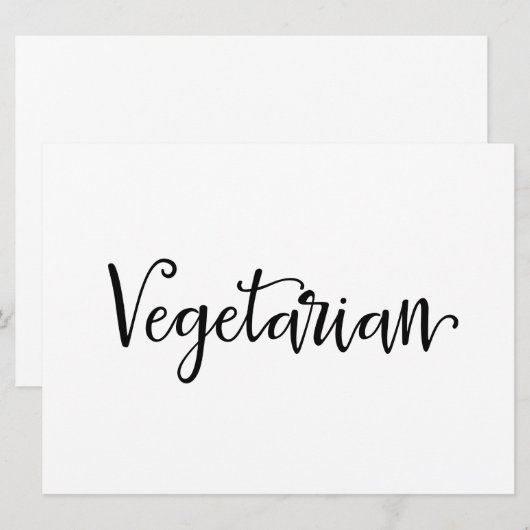 Aanduiding "vegetarische" voedingsbehoeften | Call (Voorkant / Achterkant)