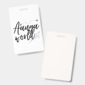 AANGAWERELD  BADGE (Voor- en achterkant)