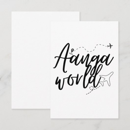 AANGAWORLD KAART (Voorkant / Achterkant)