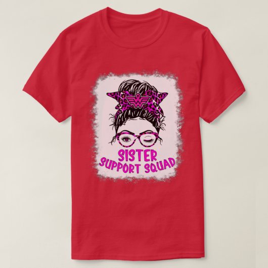 Aangeblazen roze lintondersteuningspad (46) t-shirt (Design voorkant)