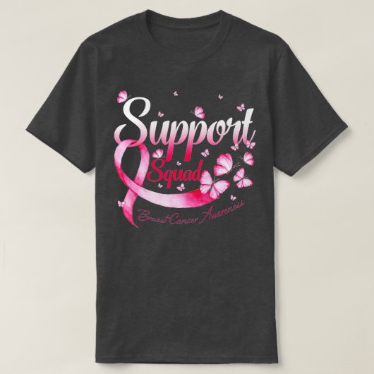 Aangeblazen roze lintondersteuningspad (87) t-shirt (Design voorkant)