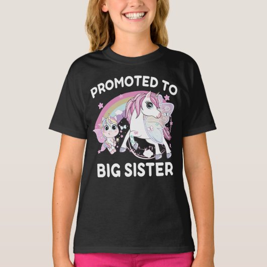 Aangeboden aan Big Sister Unicorn Funny T-shirt (Voorkant)