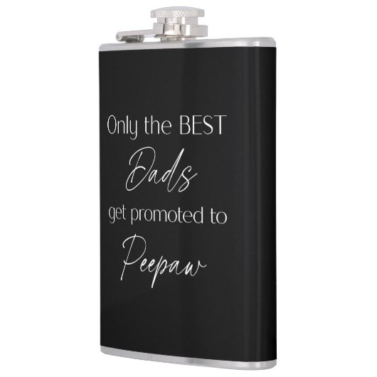 Aangeboden naar Peepaw | Grootpa Gift Black & Whit Heupfles (Links)