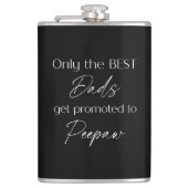 Aangeboden naar Peepaw | Grootpa Gift Black & Whit Heupfles (Voorkant)