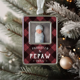 Aangeboden naar Pepaw | Baby Foto opa Verzilverd Omlijst Ornament