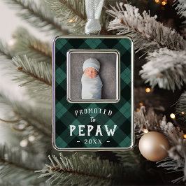 Aangeboden naar Pepaw | Baby Foto opa Verzilverd Omlijst Ornament