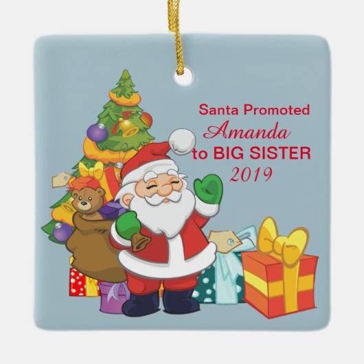 Aangeboden tot Big Sister Ornament met Afbeelding (Voorkant)