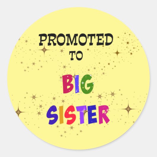 Aangeboden tot Big Sister Ronde Sticker (Voorkant)
