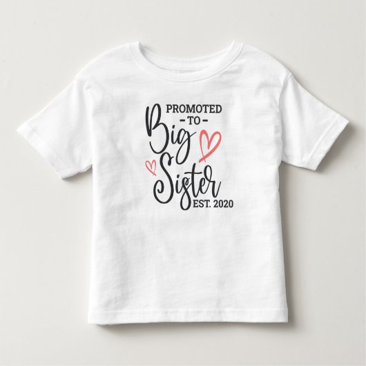 Aangeboden tot grote zuster kinder shirts (Voorkant)