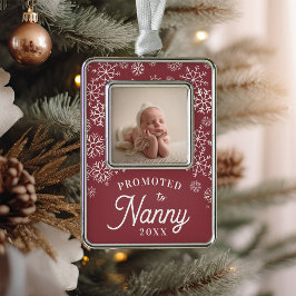 Aangeboden tot Nanny | Baby Foto Grandma Verzilverd Omlijst Ornament