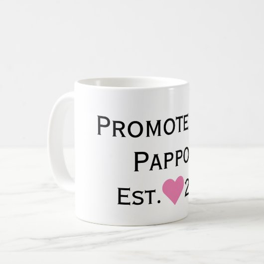 Aangeboden tot Pappou Black & Roze Mok (Voorkant links)