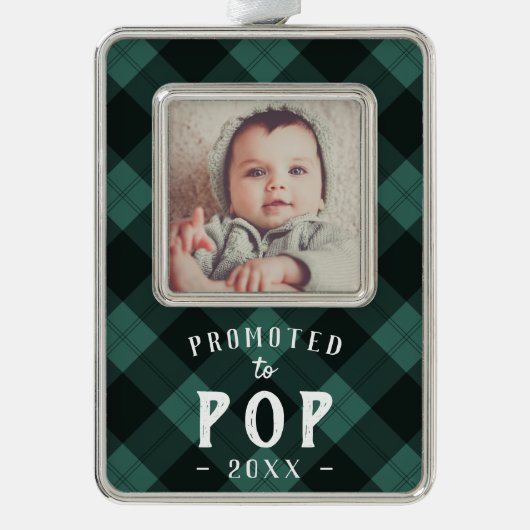 Aangeboden tot Pop | Baby Foto opa Verzilverd Omlijst Ornament (Voorkant)
