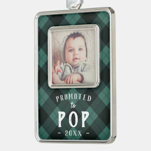 Aangeboden tot Pop | Baby Foto opa Verzilverd Omlijst Ornament (Links)