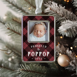 Aangeboden tot pop | Baby Foto opa Verzilverd Omlijst Ornament