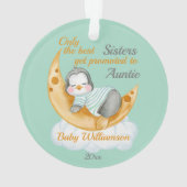 Aangeboden tot tante Baby Penguin Ornament (achterkant)