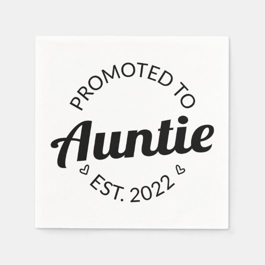 Aangeboden tot tante Est. 2022 Servet (Voorkant)