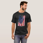 Aangeboren en genetische ziekten Amerikaanse vlag T-shirt (Voorkant volledig)