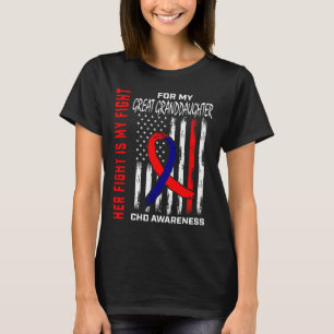 Aangeboren Hart Chd Bewustzijn Achterkleindochter T-shirt