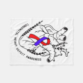 Aangeboren Hartafwijkingen Bewustzijn Hart Defect  Fleece Deken (Voorkant (Horizontaal))