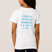 Aangeboren Hernia Diafragmatica Lint Engel T-shirt (Achterkant)