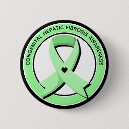 Aangeboren leverfibrose Bewustheid Hartaandoeninge Ronde Button 5,7 Cm