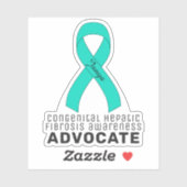Aangeboren leverfibrose Bewustheid vinylteken Sticker (Vel)
