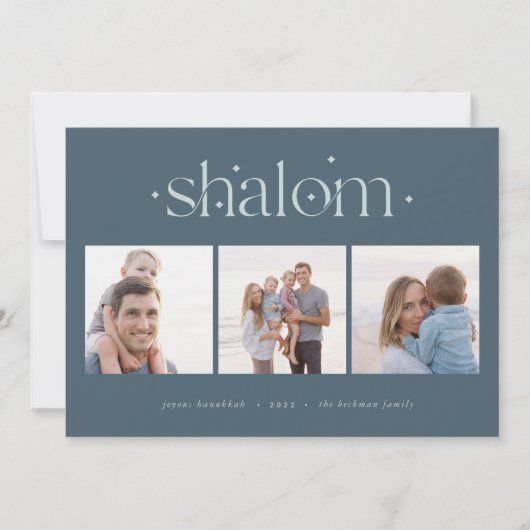 Aangebroken verbinding | Hanukkah Photo Collage Feestdagenkaart (Voorkant)