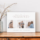 Aangebroken verbinding | Hanukkah Photo Collage Feestdagenkaart<br><div class="desc">Verstuur Hanukkah begroetingen naar vrienden en familie in chique stijl met onze elegante fotokaarten. De kaart is ontworpen om drie van uw favoriete vierkantsfoto's aan te passen die naast elkaar in een collage indeling zijn geplaatst en biedt uw aangepaste groet (weergegeven met "joyous Hanukkah") en de familienaam (namen) die aan...</div>