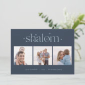 Aangebroken verbinding | Hanukkah Photo Collage Feestdagenkaart (Staand voorkant)