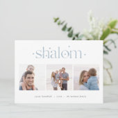 Aangebroken verbinding | Hanukkah Photo Collage Feestdagenkaart (Staand voorkant)