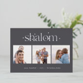 Aangebroken verbinding | Hanukkah Photo Collage Fo Folie Feestdagenkaart (Staand Voorkant)