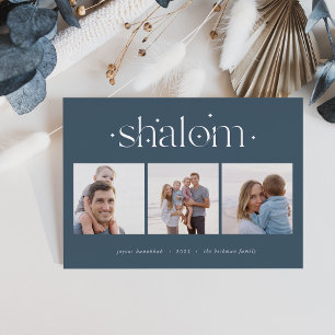Aangebroken verbinding Hanukkah Photo Collage Folie Feestdagenkaart