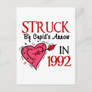 Aangedraaid door de Pijl van Cupid in 1992 Briefkaart