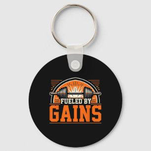 Aangedreven 1 door Gain Bodybuilding Gym Sleutelhanger