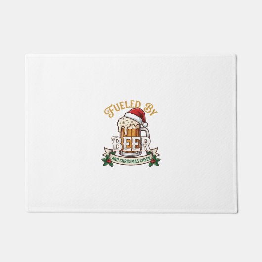 Aangedreven Bier Kerst Vrolijkheid Mok Sinterklaas Deurmat (Voorkant)