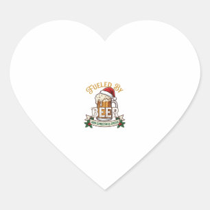 Aangedreven Bier Kerst Vrolijkheid Mok Sinterklaas Hart Sticker