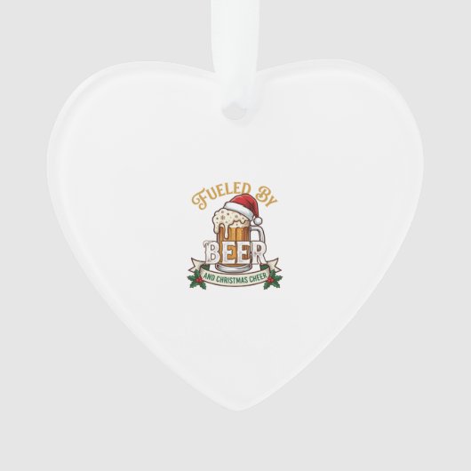 Aangedreven Bier Kerst Vrolijkheid Mok Sinterklaas Ornament (voorkant)