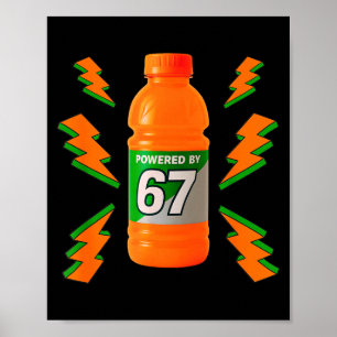 Aangedreven Door 67 Aura Energie Grappig 6 7 Meme Poster