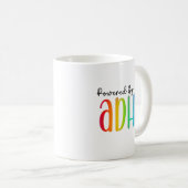 Aangedreven door ADHD | Regenboogtypografie Koffiemok (Voorkant rechts)