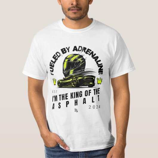 Aangedreven door adrenaline - Bold Dynamic Design T-shirt (Voorkant)