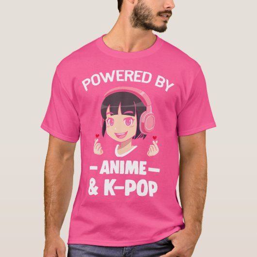 Aangedreven door Anime K-Pop Anime K-Pop T-shirt (Voorkant)