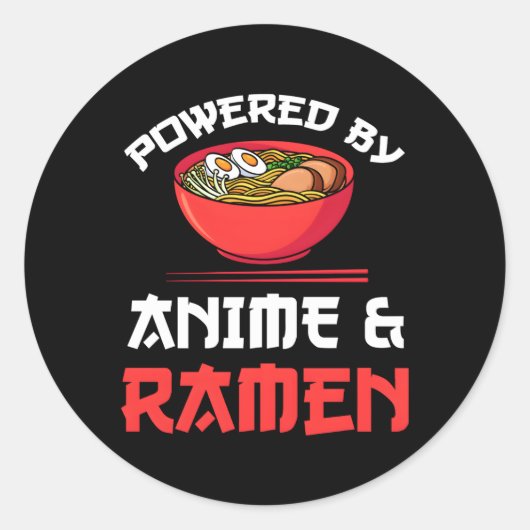 Aangedreven door Anime RA Merchandise Ronde Sticker (Voorkant)